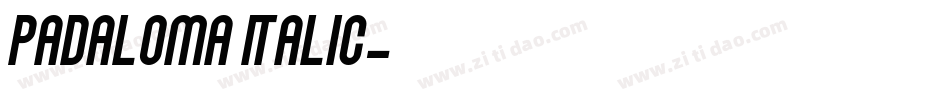 Padaloma Italic字体转换